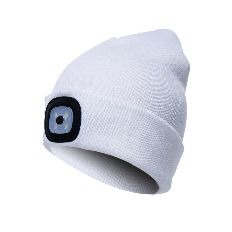 Xmund XD-HL3 4 LED 3 Modes Bright Lighted Cap Winter Warm Cycling Hunting Knitted Hat