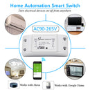 LUSTREON AC90-250V WiFi APP Relay Module DIY Smart Home Automation Light Switch Work With Amazon Alexa Google