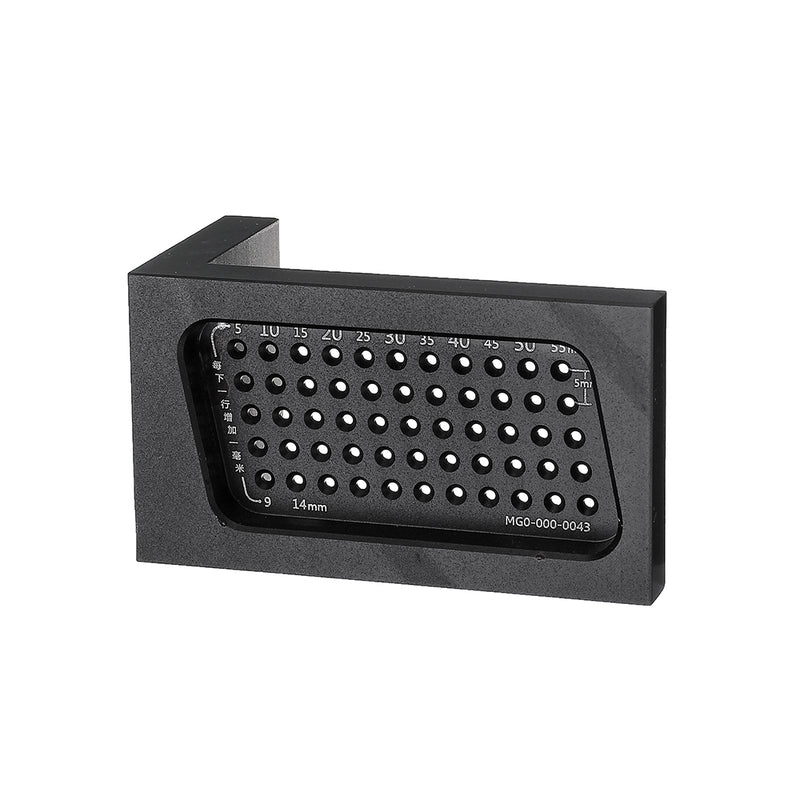 Aluminium Alloy T60 Hole Positioning Metric Measuring Ruler Mini Scriber Marking Ruler Woodworking Tool