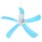 Portable 5 Blades Mini Ceiling Fan W/ Remote Control Hanging Summer Cooler Gift Dia. 71cm