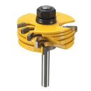 2pcs 1/2 And 1/4 Inch Shank Adjustable Rabbet Router Bit Set For Woodworking