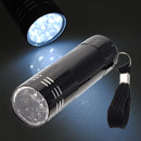 9 LED Pocket Aluminium Torch Flashlight Camping Light Lamp AAA