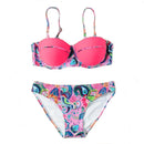 Original Sexy Abstract Figure Print Dome Nylon Swimsuit Swimwear Bikini Sets