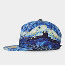 NUZADA Cotton Baseball Cap Flat Brim Hat Hip-Hop Graffiti Men Women Adjustable Bike Cycling Bicycle