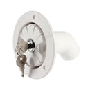 White 38mm Lockable Water Filler New Caravan RV Boat Parts Gravity Pipe Inlet
