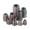 Suleve MXZN4 130Pcs M4-M10 Zinc Alloy Furniture Hex Drive Head Nuts Threaded Insert Nut Assortment Set