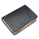 Small vintage ultra-thin leather notepad with gold rim Notebook