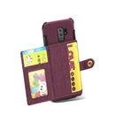 Brushed Finish Vintage Wallet Card Slots Protective Case For Samsung Galaxy S9/S9 Plus
