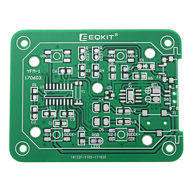 EQKIT FM Stereo Radio Kit 76-108Mhz Frequency 180mAh 32 Impedance YFM-1 DIY Electronic Parts
