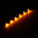 Pair Motorcycle Front Fork LED Turn Signal Light Strips Headlight Indicators Amber For Honda/Suzuki/