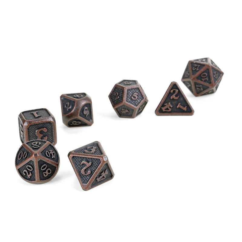 7 Pcs/Set Metal Dice Set Polyhedral Dices Role Playing Dragons Dice Party Table Game