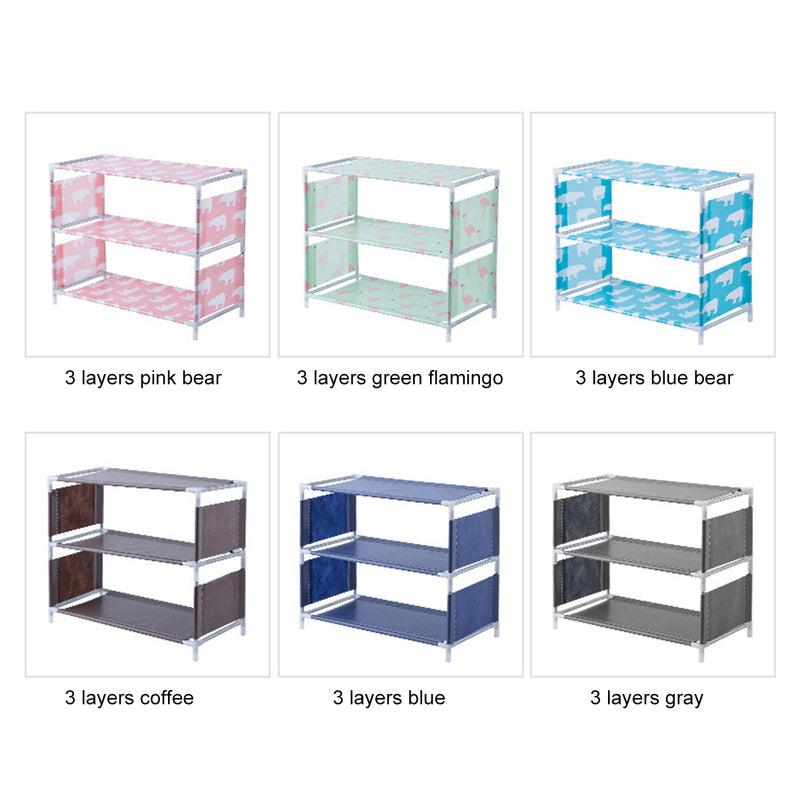 5 Layers Non-woven Shoe Rack Large Size Living Room Fabric Dustproof Cabinet Organizer Holder DIY Foldable Stand Shoes Shelf Bookshelf