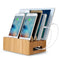 Bamboo Multi-device Phone Holder Charging Dock Stand Holder Tablet Stand for Smartphone Tablet