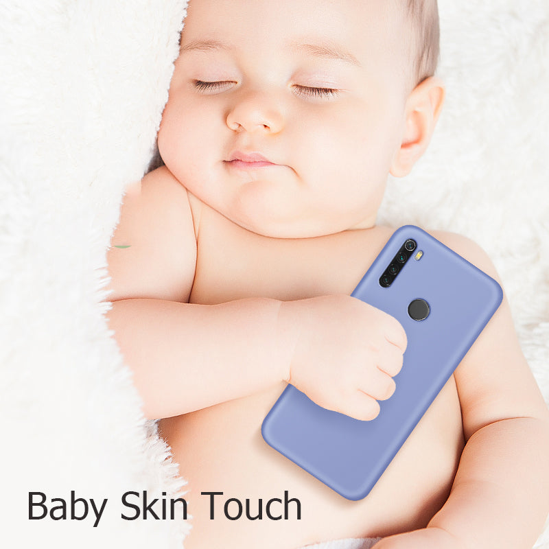 For Xiaomi Redmi Note 8T Case Bakeey Smooth Liquid Silicone Rubber Back Cover Protective Case
