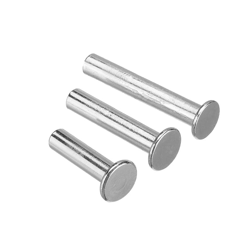 90 Sets M5 6-30mm Nickel Plating Phillips Chicago Binding Posts Stud Screws Rivet Button Bookbinding