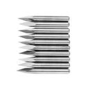Drillpro 10pcs 15 Degree 0.1/0.2/0.3mm Tip 3.175mm Shank Engraving Bit CNC Tool