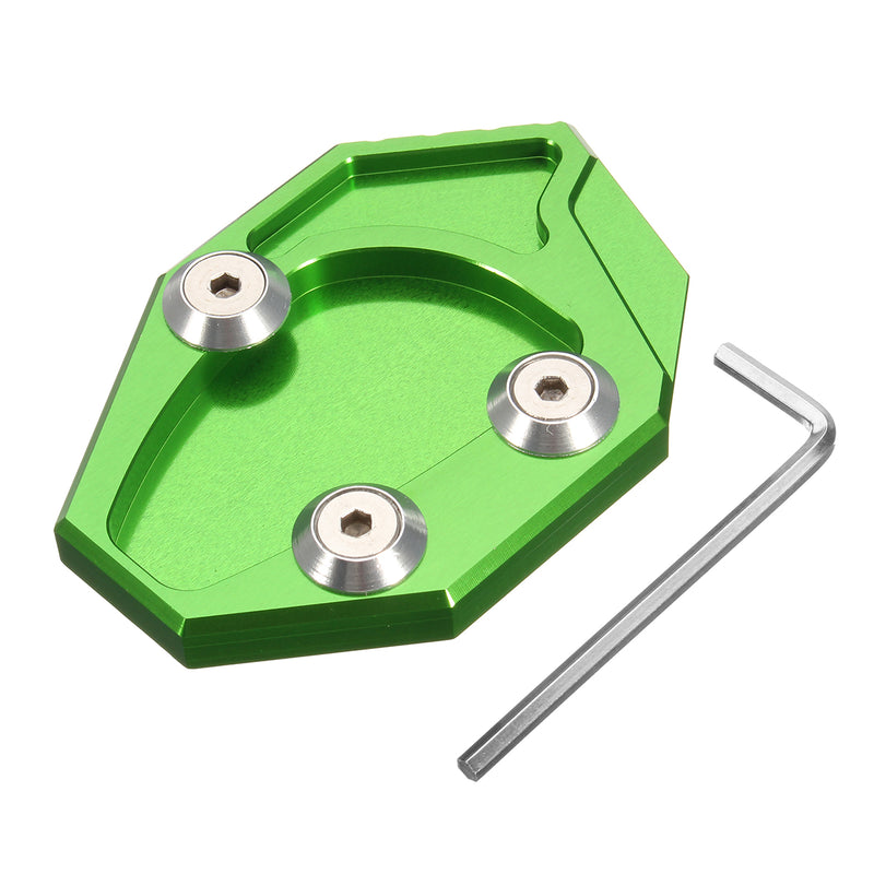 CNC Motorcycle Side Stand Kickstand Enlarge Plate Pad For Kawasaki GTR1400 ZX14R 08-15