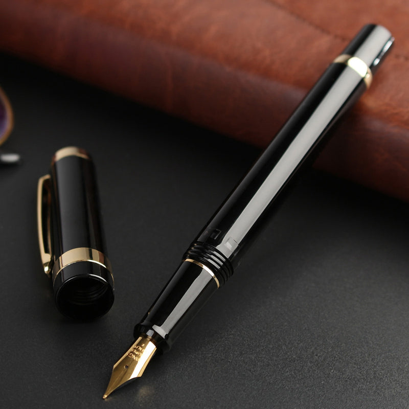 Luxury Wingsung 698 Piston Fountain Pen 0.5mm Softer Nib Unique Writing Ink Pens Supplies