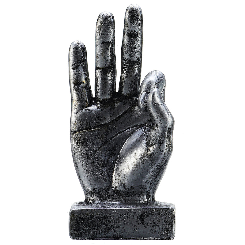OK/Victory/Thumb Sign Silver Finger Hand Resin Living Room Table Decorations Ornament