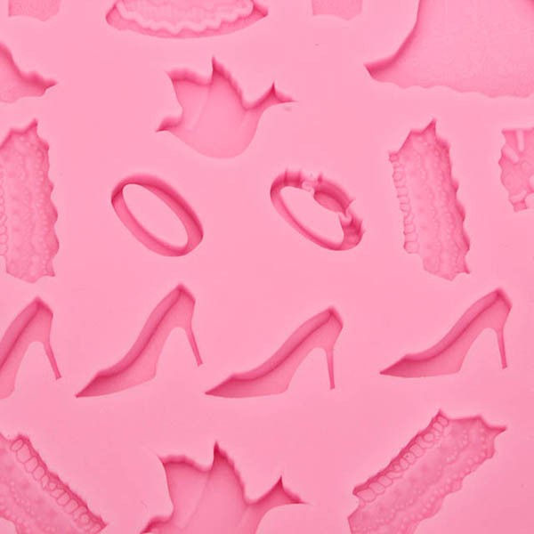 Bride Wedding Dress Silicone Fandant Mold Chocolate Polymer Clay Mould