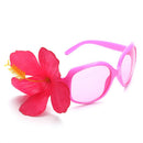 Holiday Hibiscus Flower Glasses Spectacles Christmas Birthday Party Fancy Dress Eyeglasses Ladies Girls Party Accessory