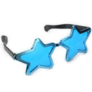 Fashion Shiny Metallic Large Blue Star Glasses Photo Prop Party Favors Birthday Carnivals Event Costume Accessory