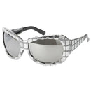 Fashion Retro Shiny Metallic Silver Sequins Glasses Photo Props Party Favor Birthday Holiday Wedding Event Sunglasses Eye Accessory