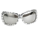 Fashion Retro Shiny Metallic Silver Sequins Glasses Photo Props Party Favor Birthday Holiday Wedding Event Sunglasses Eye Accessory