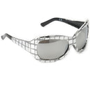 Fashion Retro Shiny Metallic Silver Sequins Glasses Photo Props Party Favor Birthday Holiday Wedding Event Sunglasses Eye Accessory