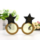 Novelty Glitter Gold Star Shaped Happy New Year Sunglasses Adults Kids Party Glasses