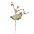 Stylish Ballet Girl's Rhinestone Alloy Brooch Collar Pin Jewelry Party Gift