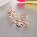 Alloy Enamel Animal Pearl Corsage Brooch Pin for Women Girls Jewelry Gift