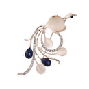 Alloy Enamel Animal Pearl Corsage Brooch Pin for Women Girls Jewelry Gift
