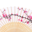Japanese Bamboo Plum Blossom Folding Hand Fan Pocket Fan Wedding Decor