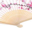 Japanese Bamboo Plum Blossom Folding Hand Fan Pocket Fan Wedding Decor
