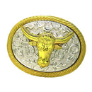 Vintage Western Unique Painted Cow Head Belt Buckle Mens Buckle
