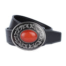 Fashion Mens Women Belts Waist Strap Trouser & Jeans With Grass Ruby Buckle