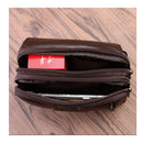 Fashion Black Pu Leather Fanny Pack, Mens Waist Travel Cellphone Pouch Hip Belt Bum Bag