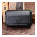 Fashion Black Pu Leather Fanny Pack, Mens Waist Travel Cellphone Pouch Hip Belt Bum Bag