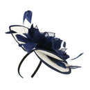 Women Wedding Bridal Fascinator Feather Large Hair Clip Accessory Black