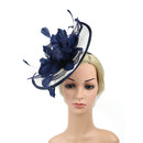 Women Wedding Bridal Fascinator Feather Large Hair Clip Accessory Black