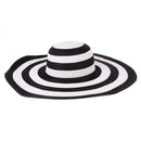 Women Large Floppy Foldable Straw Kentucky Derby Beach Sun Hat Cloche Cap Wide Brim Cap Packable