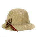 Bohemia Cap Lady's Elegant Brim Summer Beach Flower Bowler Sun Hat Billycock