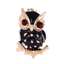 Pearl Enamel Vintage Owl Brooch Pin Personalized Alloy Brooches for Womens