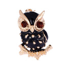 Pearl Enamel Vintage Owl Brooch Pin Personalized Alloy Brooches for Womens
