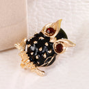 Pearl Enamel Vintage Owl Brooch Pin Personalized Alloy Brooches for Womens