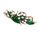 Green Rhinestone and Pearls Hair Women Ladies HeadWear Hairpin Barrette Hair Clip