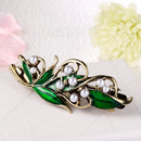 Green Rhinestone and Pearls Hair Women Ladies HeadWear Hairpin Barrette Hair Clip