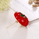 Enamel Red Tomatoes Brooch Pin Wedding Bridal Womens Fashion Jewellery Gift