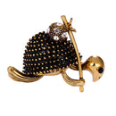 Creative Crystal Turtle Brooch Pin Badge Bridal Wedding Jewelry Scarf Clips